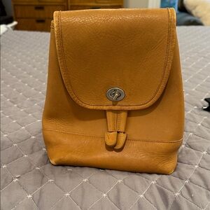 Coach Tan Leather Backpack